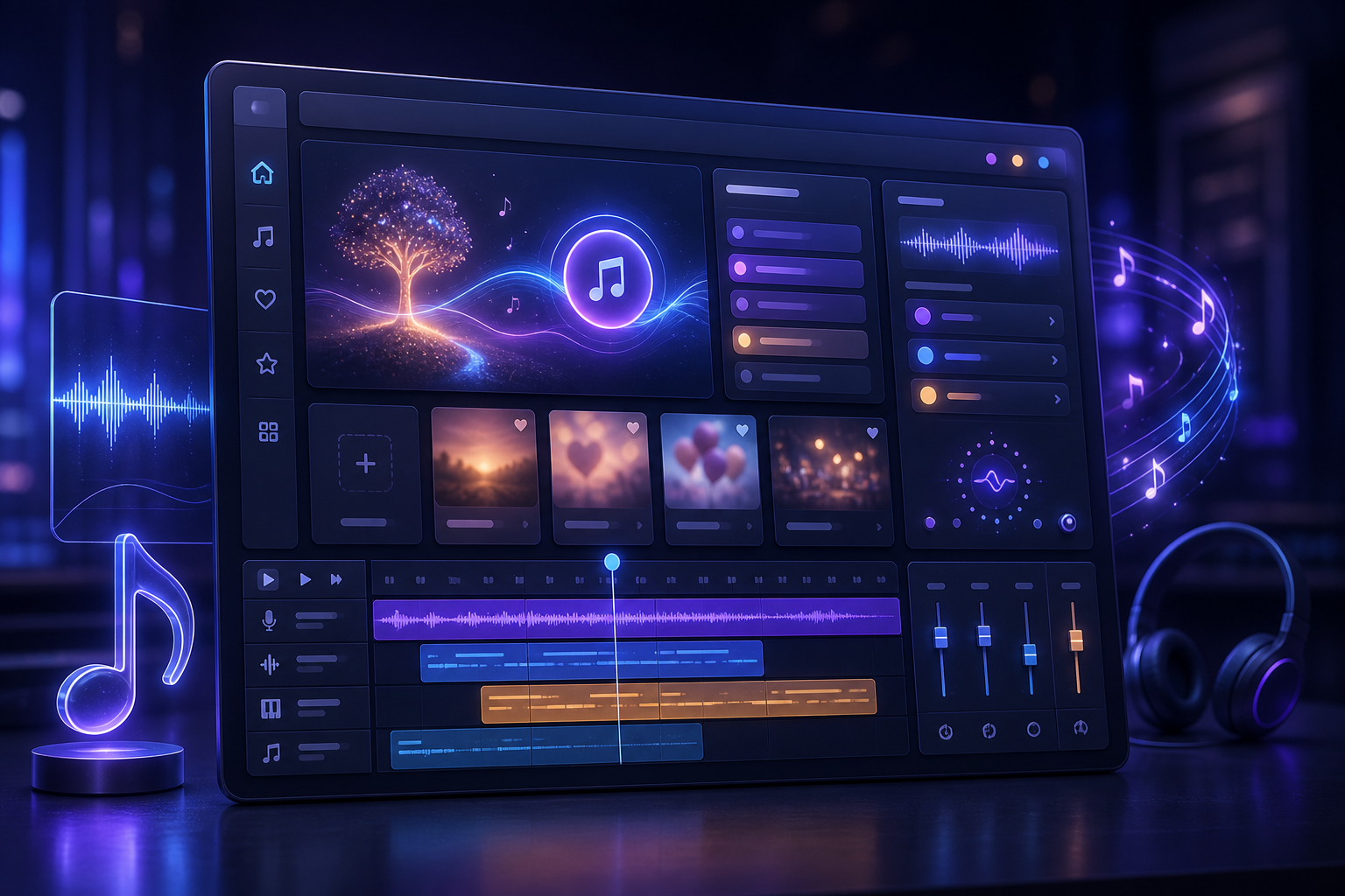 AI-assisted music and memory creation product dashboard